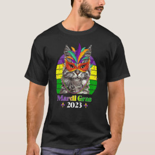 Party-Katzenmasken-Perlen Mardi Gras 2023 6 T-Shirt