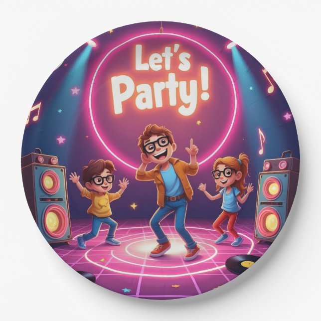 Party Kids Design Pappteller (Vorderseite)