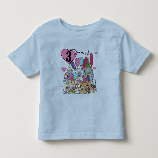 Party Kittens 3e anniversaire Tshirts et cadeaux (Devant)