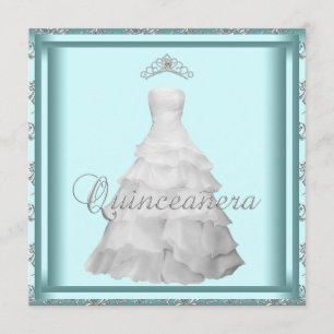 Party-KleiderTiara aquamarines blaues weißes Einladung