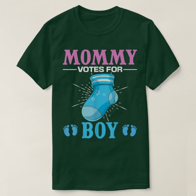 Party: Künftige Mama-Team Geschlecht Rev. T-Shirt (Design vorne)