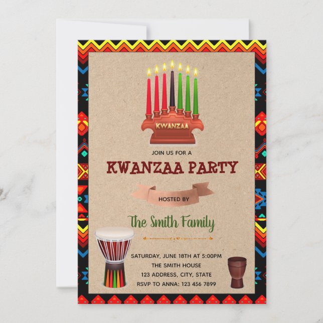 Party Kwanzaa Einladung (Vorderseite)