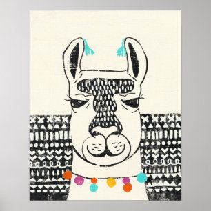 Party-Lama - Porträt Poster