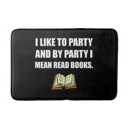 Party las Bücher Badematte