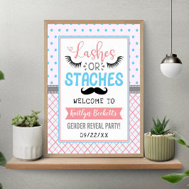 Party "Lashes or staches" Poster