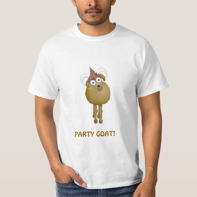 Party le T-shirt de bande dessinée de chèvre (Devant)