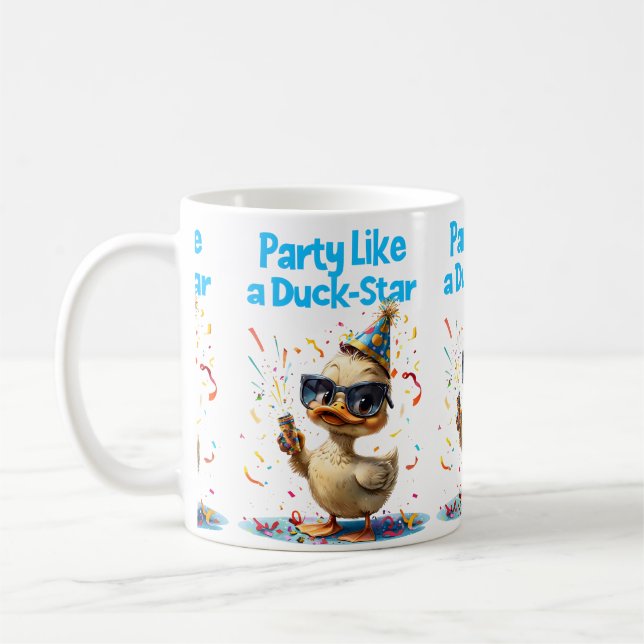 Party like a Duck Star - Fun Celebration Design Kaffeetasse (Links)
