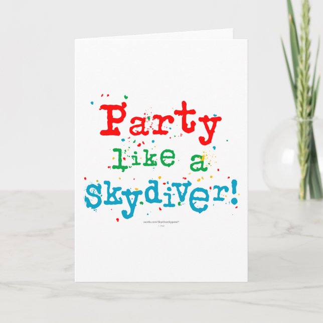 Party like a SKYDIVER! Karte (Vorderseite)