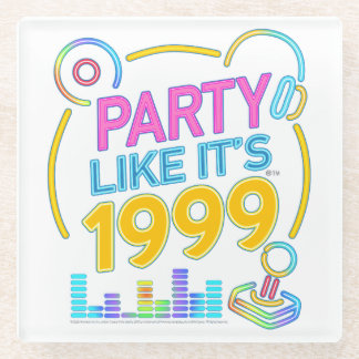 Party Like It’s 1999®™ – Neon Soundtrack Glasuntersetzer