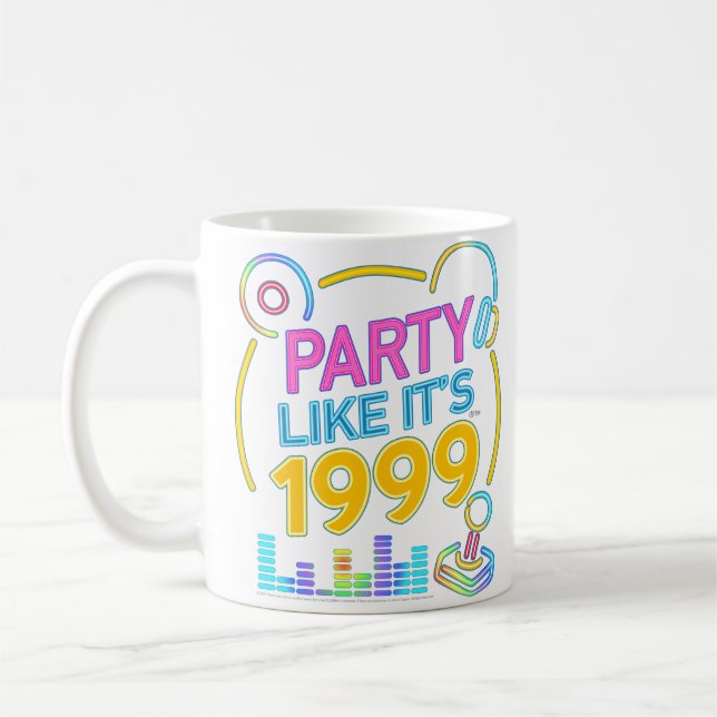 Party Like It’s 1999®™ – Neon Soundtrack Kaffeetasse (Links)