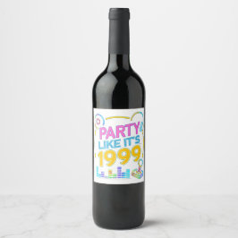 Party Like It’s 1999®™ – Neon Soundtrack Weinetikett