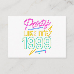 Party Like It’s 1999®™ – Neon Spannung Begleitkarte