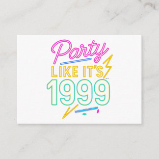 Party Like It’s 1999®™ – Neon Spannung Begleitkarte