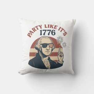 Party Like It's 1776 - Retro George Washington Des Kissen