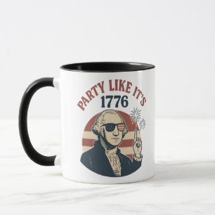 Party Like It's 1776 - Retro George Washington Des Tasse