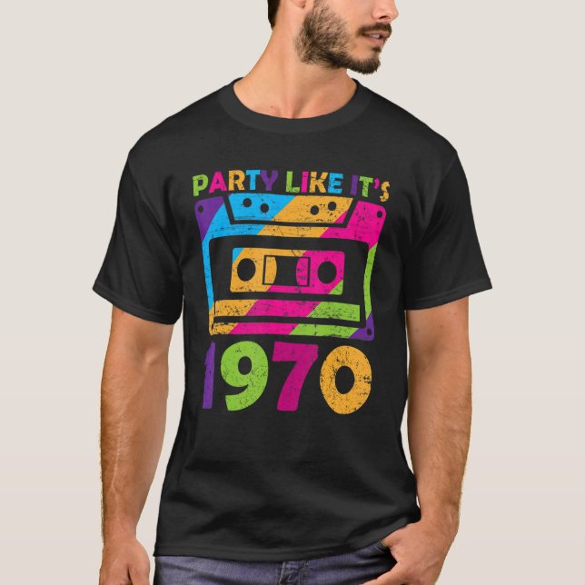 Party Like It's 1970 Retro 70s Party Outfit Costum T-Shirt (Vorderseite)