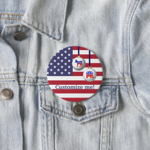 Party Lines Bipartisan Holidays Class Button
