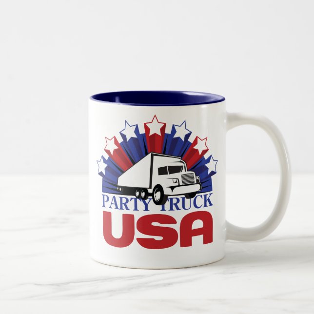 Party-LKW USA-Tasse Zweifarbige Tasse (Rechts)