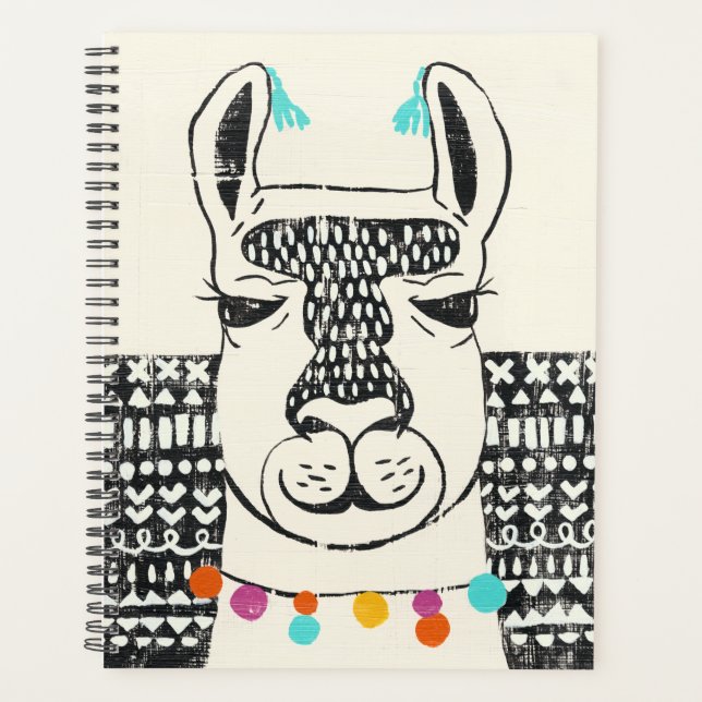 Party Llama - Portrait Planer (Vorderseite)