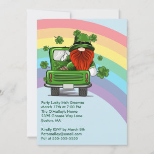 Party Lucky Irish Gnomes St Patricks Day Einladung