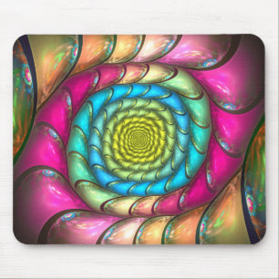 Party Melt Farbenfrohe Abstrakte Spirale Mousepad