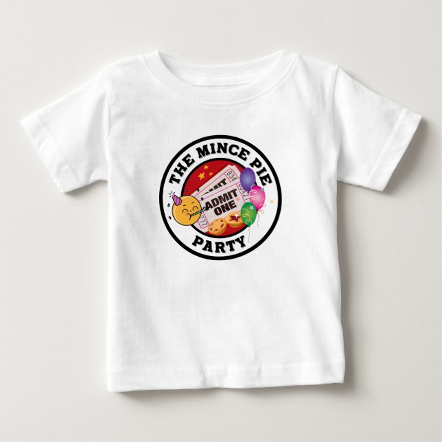 Party "Mince Pie" - jeder willkommen Baby T-shirt (Vorderseite)