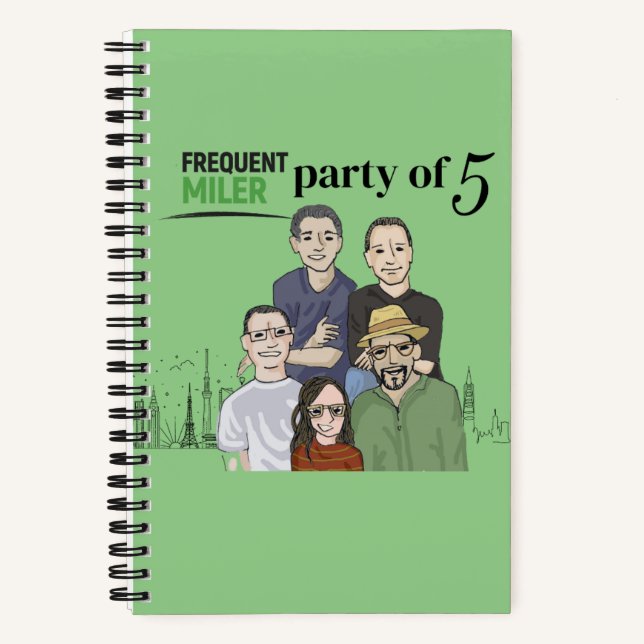 Party mit 5 Punkten Notebook Notizbuch (Vorderseite)
