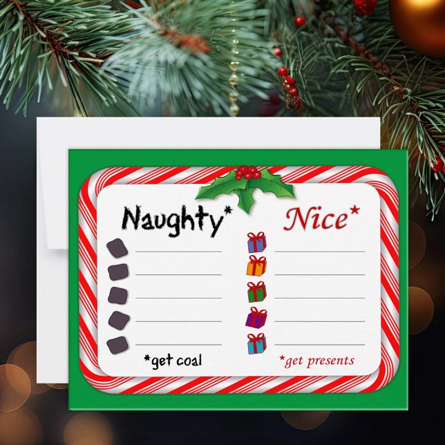 Party mit dem Naughty oder Nizza 4,25" x 5,5" Mitteilungskarte (Naughty and Nice Party
Bring your Christmas Stocking. We'll supply the presents and coal. )