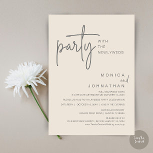 Party mit den Neugeborenen, Hochzeitsessen Einladung