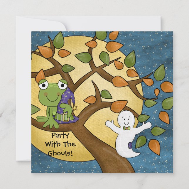 Party mit der Ghouls Halloween Einladung (Vorderseite)