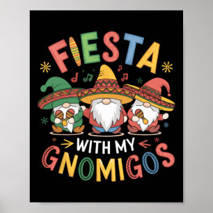Party mit meinen Gnomigos Lustiges Cinco De Mayo D Poster