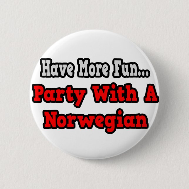 Party mit Norwegisch Button (Vorderseite)
