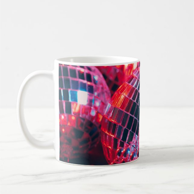 Party mit Spiegelbälle Ref. Kaffeetasse (Links)