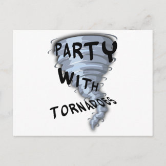 Party mit Tornados Einladungspostkarte