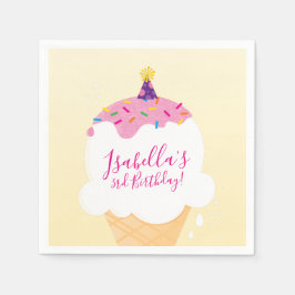 PARTY Moderne niedliche Retro-Eis-Kegel Sprinklen Serviette