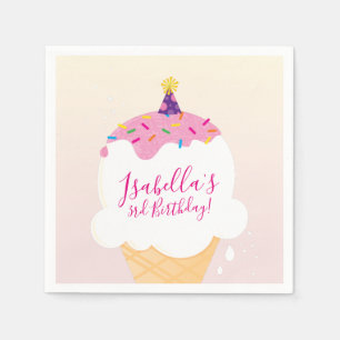 PARTY Modernes niedliches Retroeis in Pink Serviette