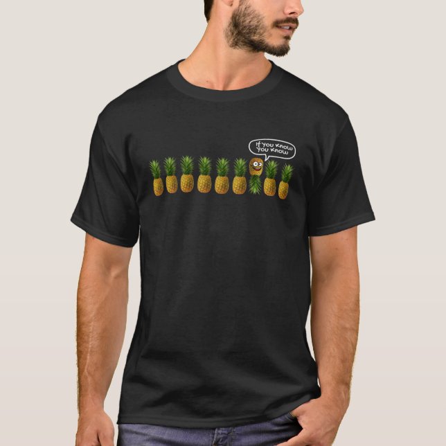 Party-Modus Nach unten Ananas Swinger Vanilla S T-Shirt (Vorderseite)