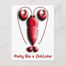 Party mögen ein Lobstar rot mit Herz-Förmigen