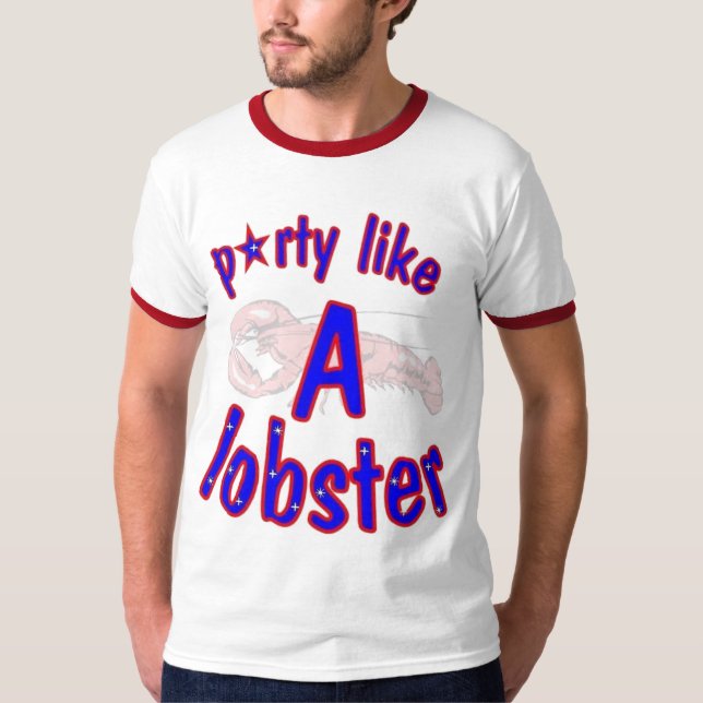 Party mögen einen Hummer T-Shirt (Vorderseite)