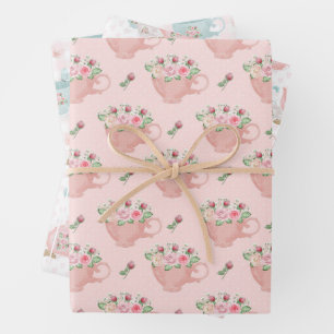 Party-Muster für Wasserfarben Geschenkpapier Set