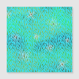 Party Muster mit Feuerwerk in Aqua Magnetkarte