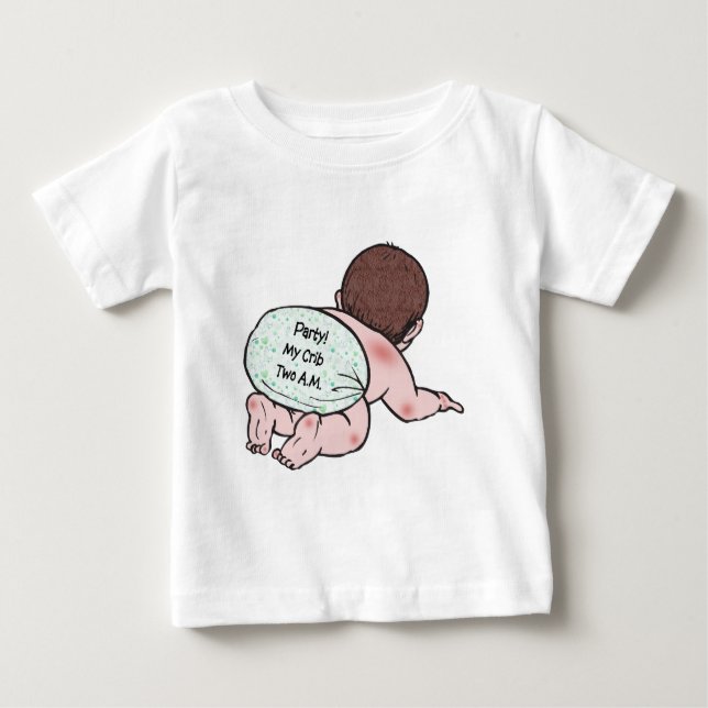 Party My Crib Baby Baby T-shirt (Vorderseite)
