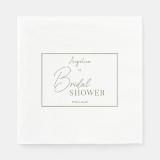 Party Napkins for a pastel bridal shower. Serviette