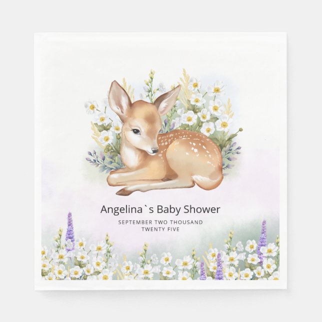 Party Napkins für die Babydusche mit bezauberndem  Serviette (Vorderseite)