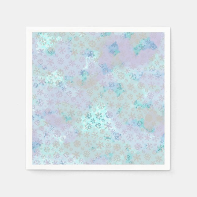 Party Napkins Schneeflocken Serviette (Vorderseite)