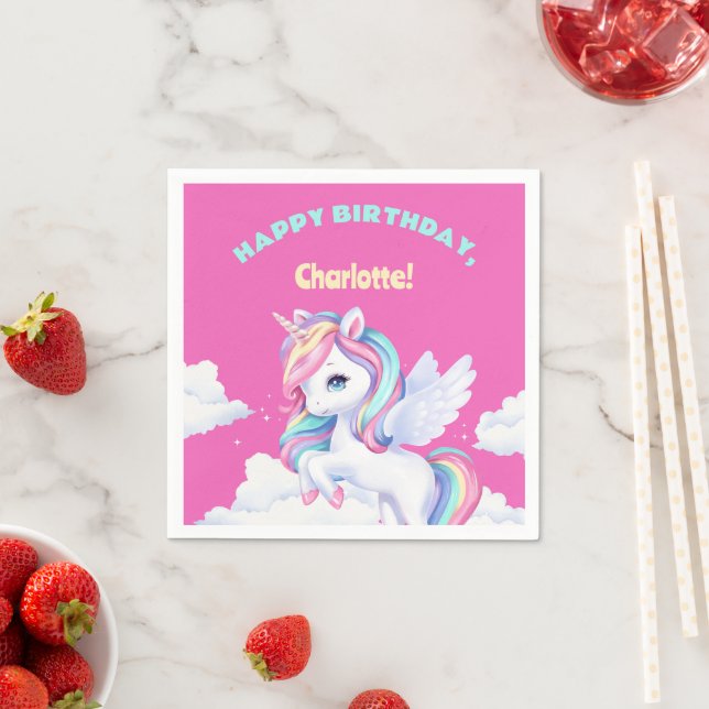Party Napkins to a magical birthday party. Serviette (Beispiel)