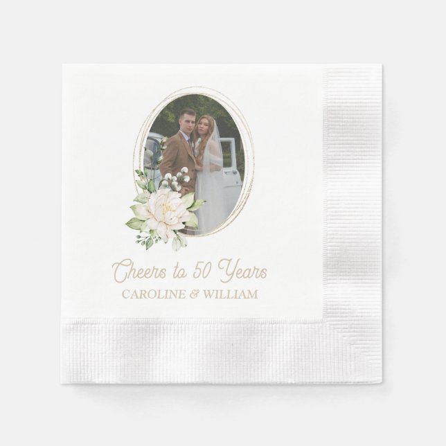 Party Napkins zum 50. Jubiläum Serviette (Vorderseite)