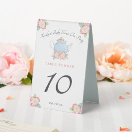 Party: | Nummer der Babydusche Tischaufsteller