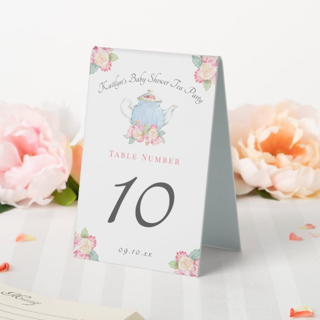 Party: | Nummer der Babydusche Tischaufsteller (In Situ (Hochzeit))