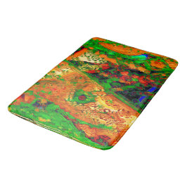 Party oder Karneval von Malereien, orange und grün Badematte